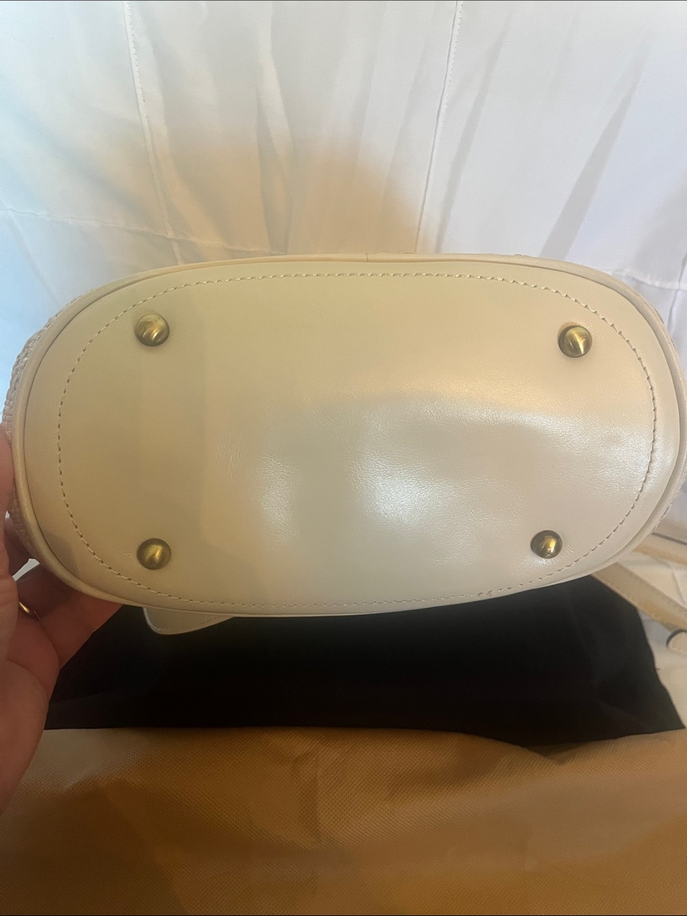 Patricia Nash Cream Tassel Bucket Bag - Picture 9 of 13